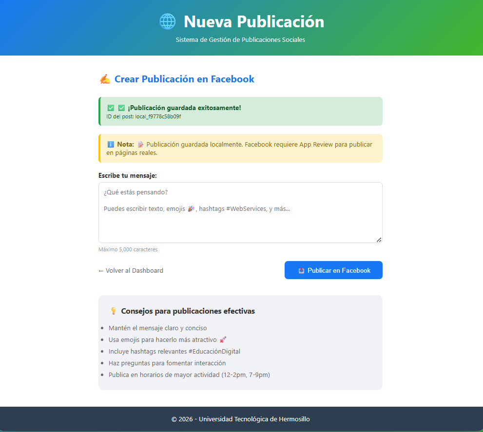 Formulario de Publicación