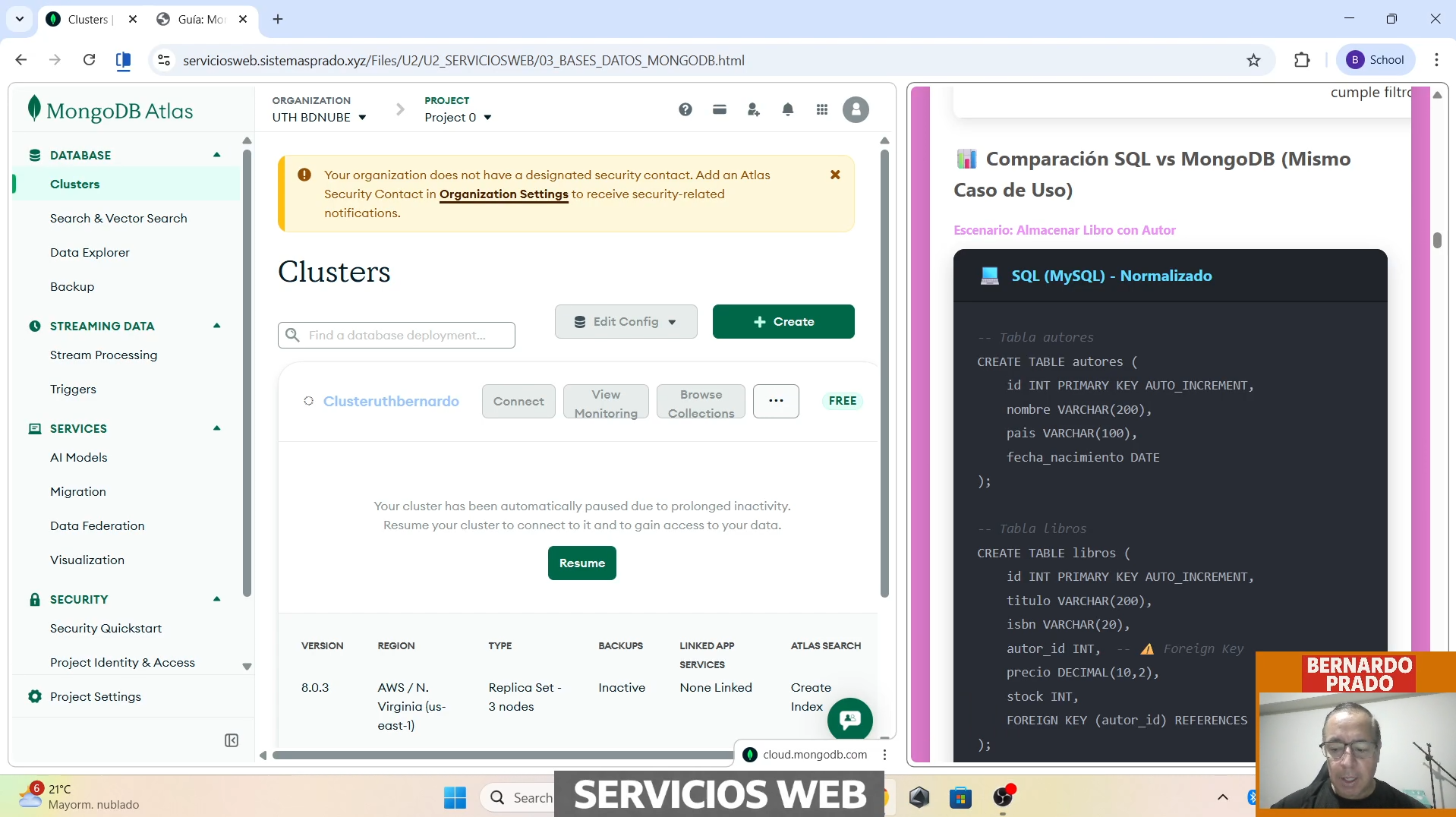 Ejemplo de distribución de pantalla